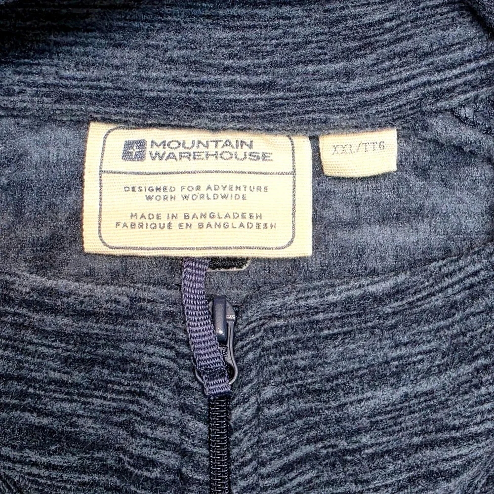 Mountain Warehouse‎ Men's XXL Navy Blue Space Dye Quarter Zip Fleece Pullover
